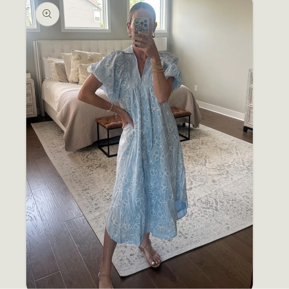 Blue midi dress